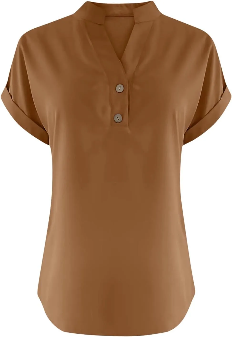 Linen Shirts for Women Summer,Short Sleeve V Neck Loose Fit Tops Casual Tshirt Button Down Soft Tunic Blouses 2025