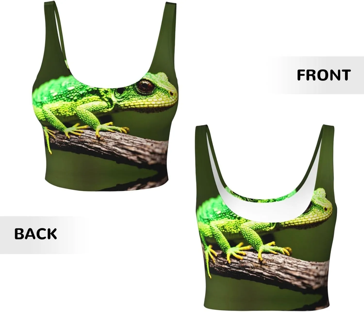 Little Green Lizard Women's Sexy Sports Vest Sleeveless Athletic Gym T-Shirts Vest U-Shaped Back Quick Dry Top