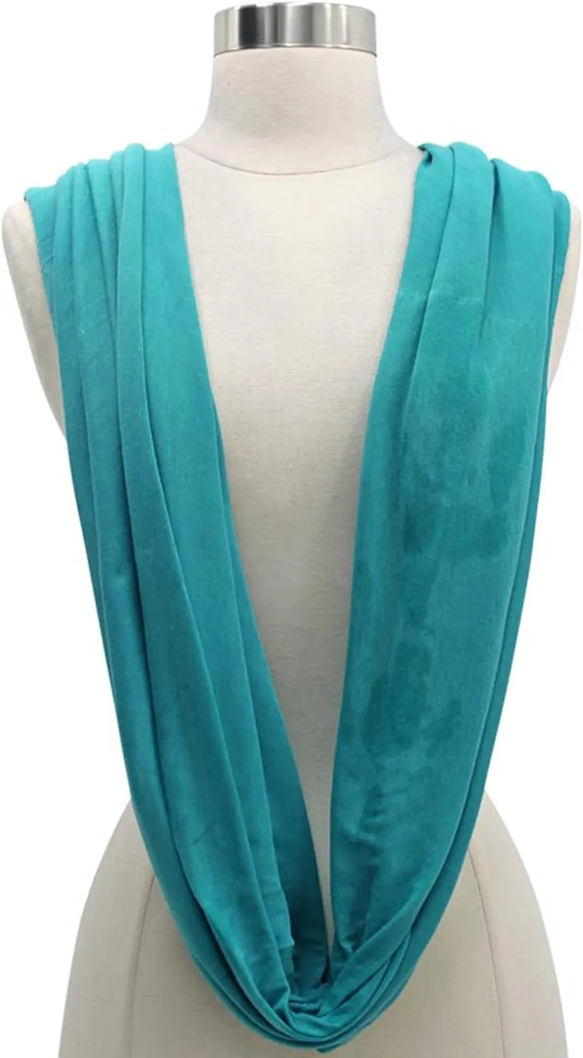Long Jersey Knit Circle Infinity Scarf