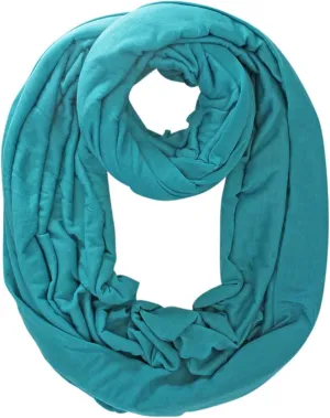 Long Jersey Knit Circle Infinity Scarf
