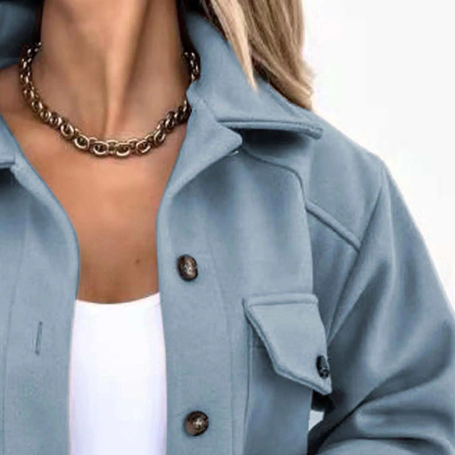 Maiyifu-GJ Womens Casual Notched Lapel Wool Blend Trench Coat Mid Long Single Breasted Coat Winter Outerwear Jackets