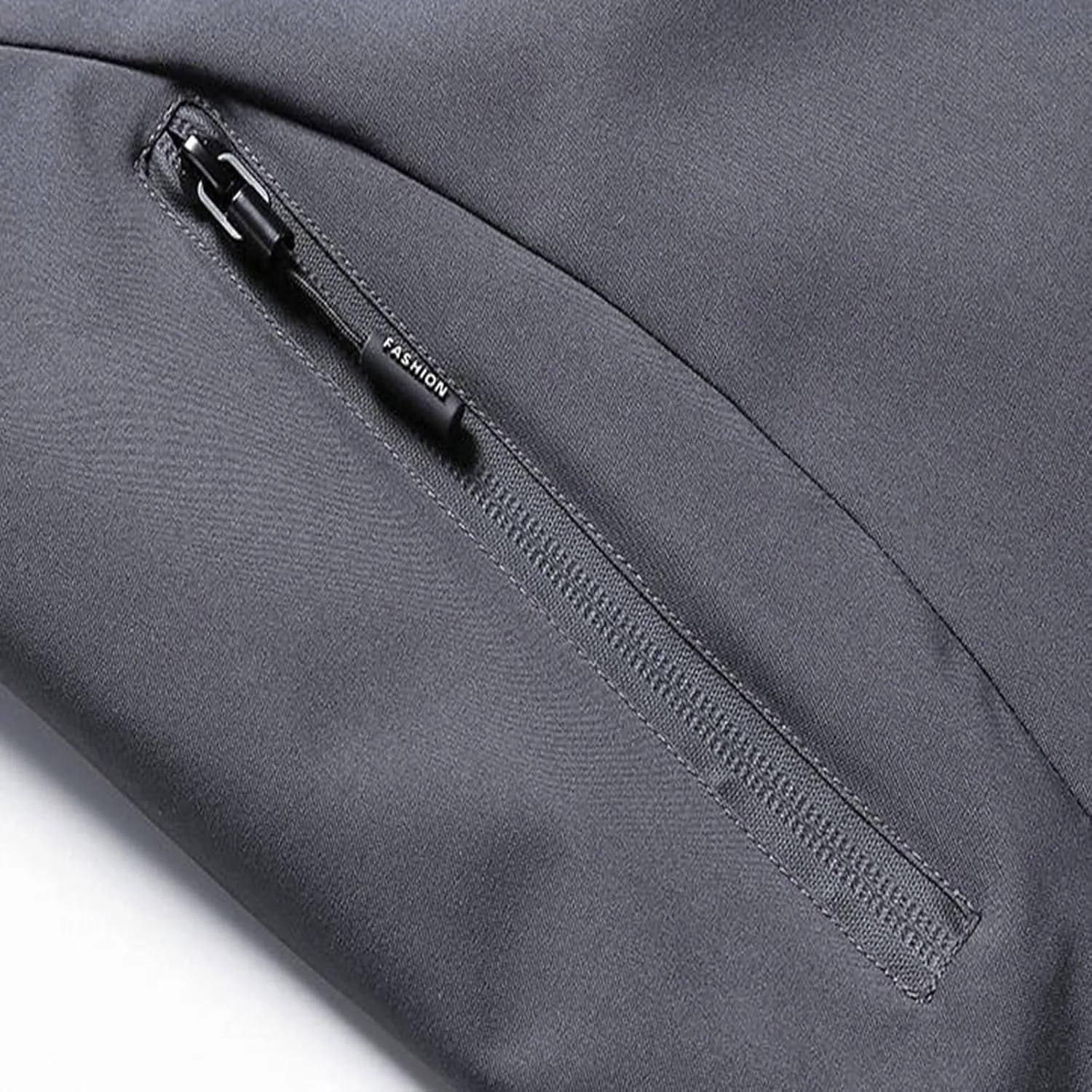 Men Waterproof Rain Jacket Casual Detachable Hood Raincoat Outdoor Lightweight Rain Shell Coat for Golf Hiking Travel
