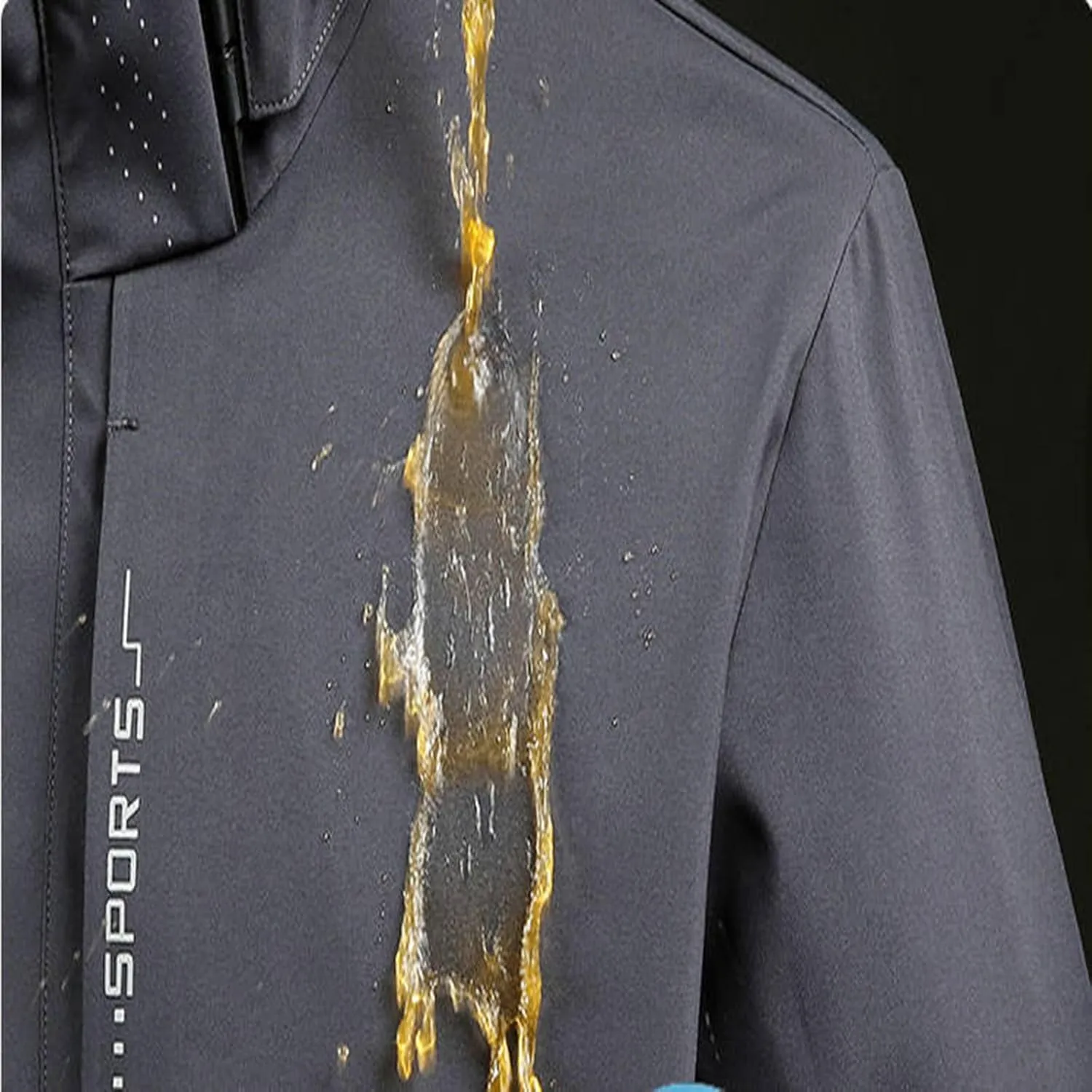 Men Waterproof Rain Jacket Casual Detachable Hood Raincoat Outdoor Lightweight Rain Shell Coat for Golf Hiking Travel