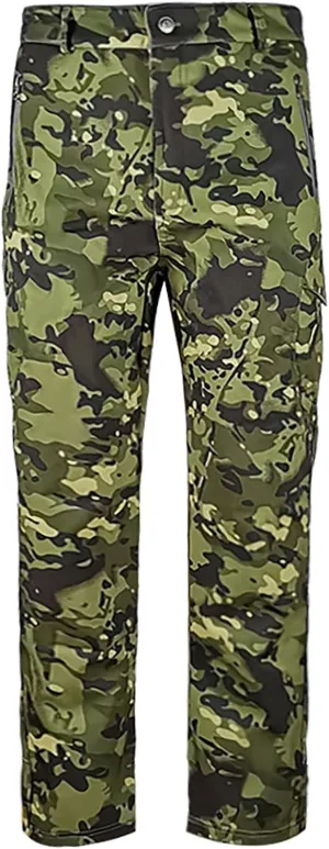 Mens Camo Pants Flexcamo - Tactical Waterproof Cargo Pants Fleece Lined Military Work Pants Warm Winter Hiking Pants