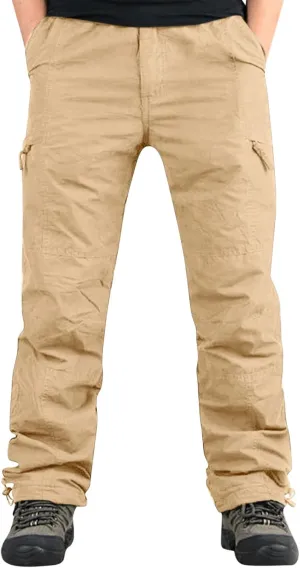 Men's Cargo Pants Mens Fashion Casual Multi Pocket Zipper Buckle Male Cargo Pants Outdoor Pants Tooling Pants