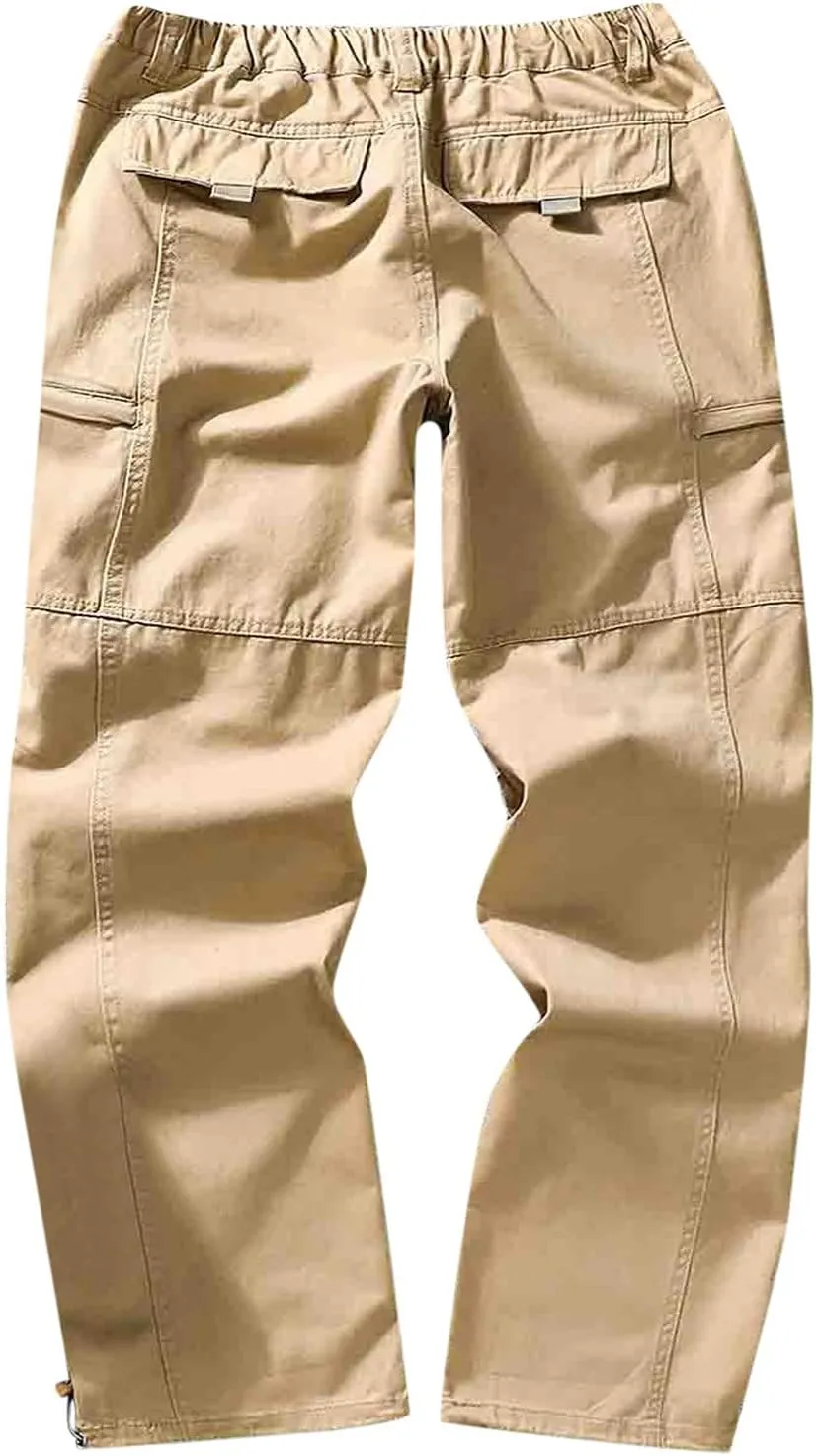 Men's Cargo Pants Mens Fashion Casual Multi Pocket Zipper Buckle Male Cargo Pants Outdoor Pants Tooling Pants