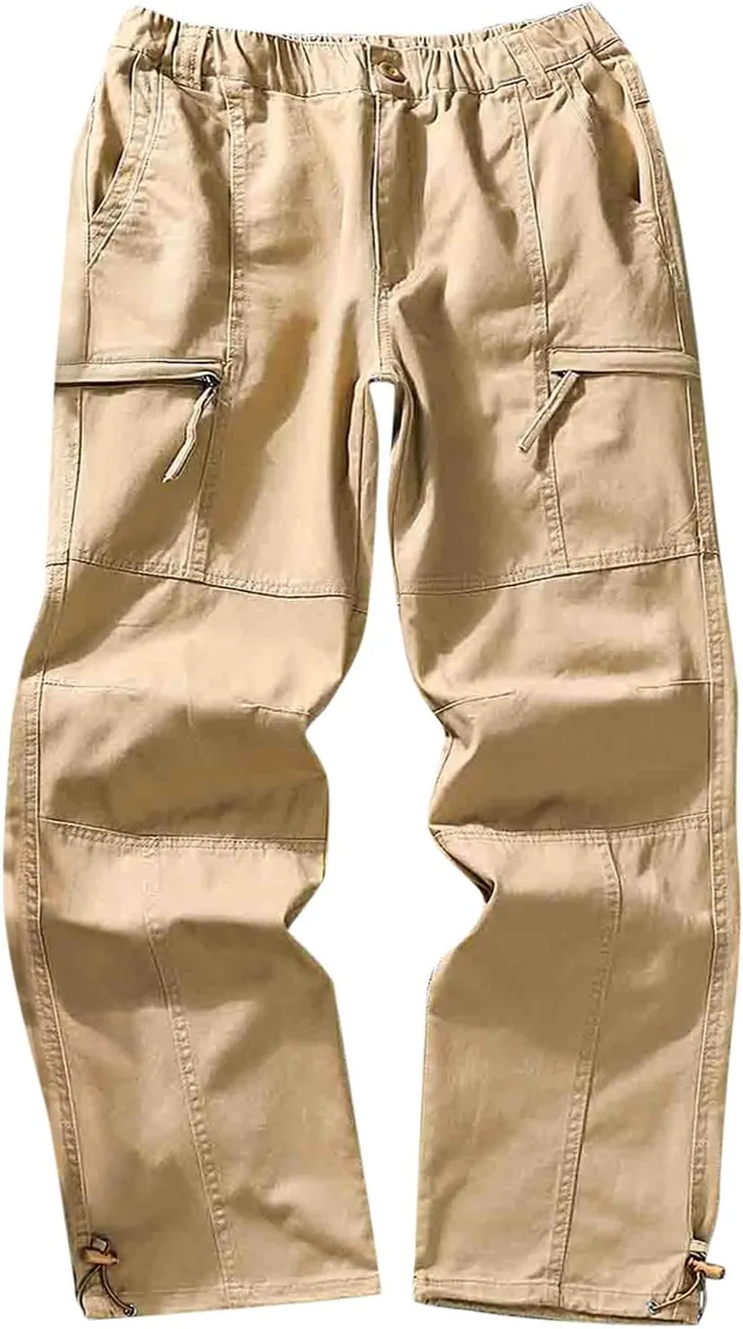 Men's Cargo Pants Mens Fashion Casual Multi Pocket Zipper Buckle Male Cargo Pants Outdoor Pants Tooling Pants