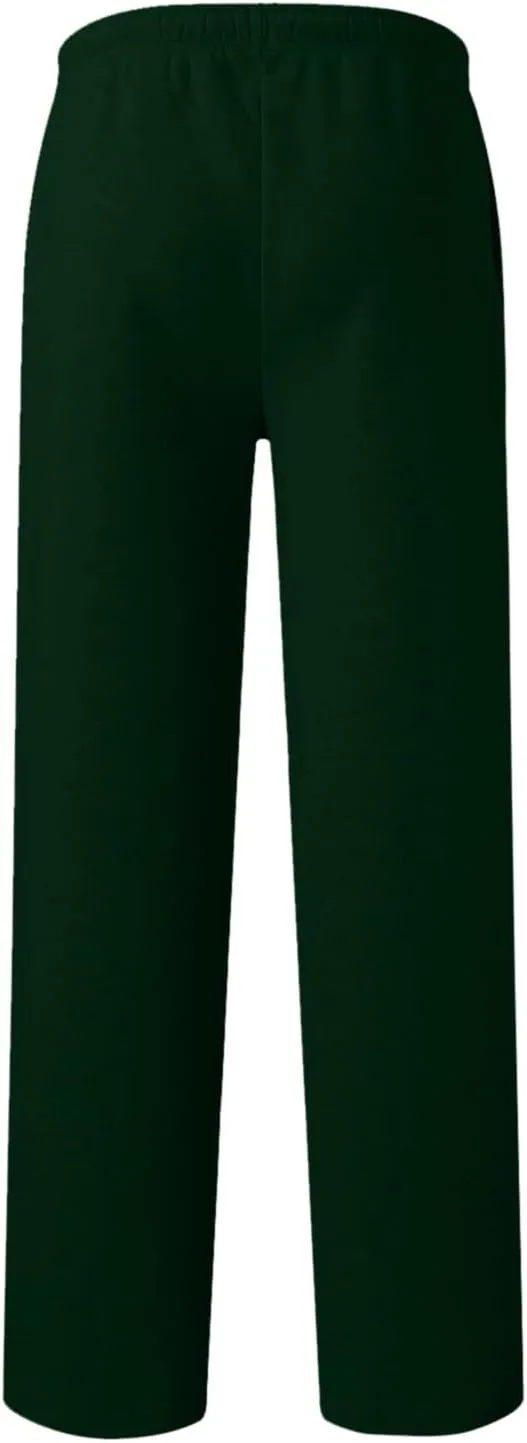 Mens Fleece Lined Joggers Pants Wide Leg Sweatpants Baggy Workout Pants Elastic Waist Cargo Pants Warm Running Pants