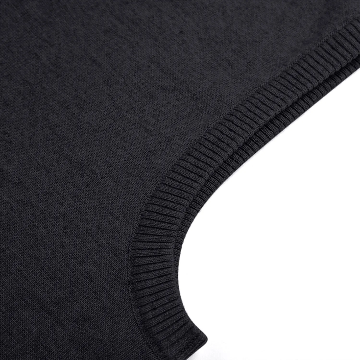 Mens Sweater Vest Wool Blend Knitted Vests Sweaters Classic Rib V-Neck Sleeveless Winter Warm Pullover Waistcoat