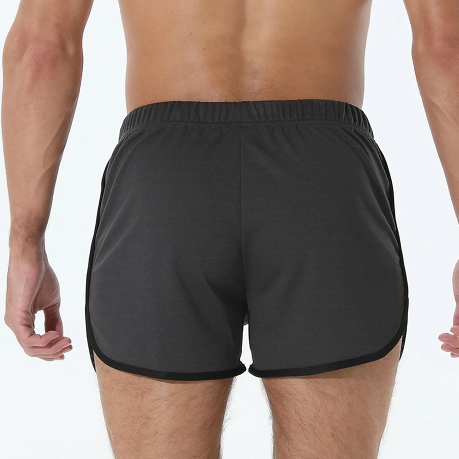 Mens Workout Shorts Athletic Lightweight Moisture Wicking 3 Inch Running Short Pants Mesh with Zipper Pockets Gym Beach