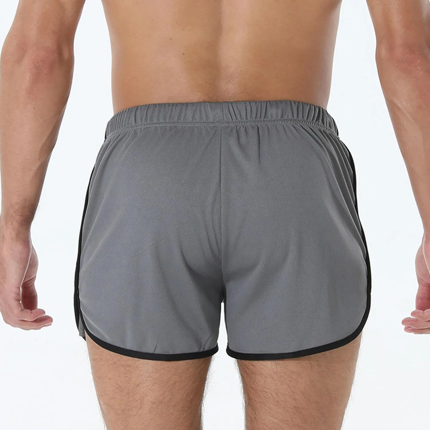 Mens Workout Shorts Athletic Lightweight Moisture Wicking 3 Inch Running Short Pants Mesh with Zipper Pockets Gym Beach