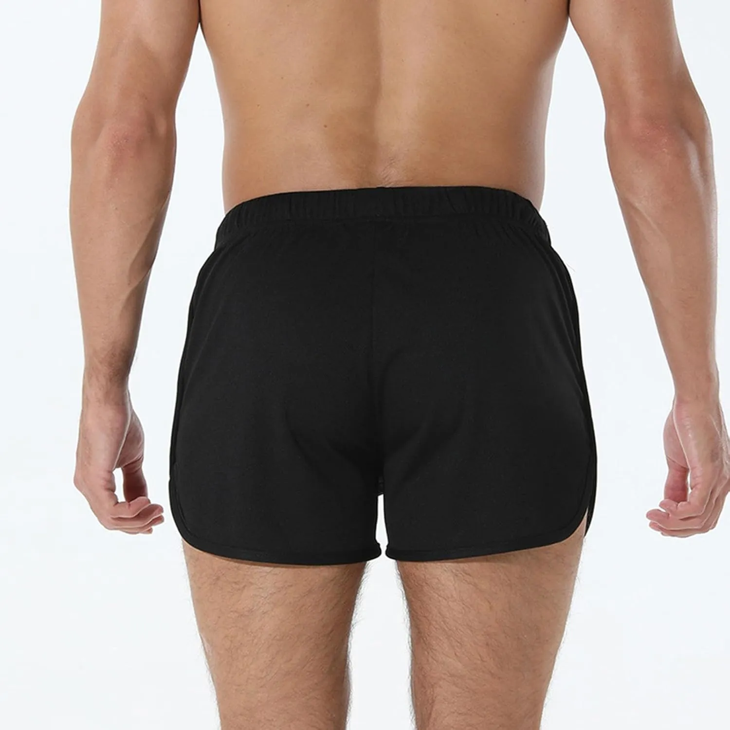 Mens Workout Shorts Athletic Lightweight Moisture Wicking 3 Inch Running Short Pants Mesh with Zipper Pockets Gym Beach