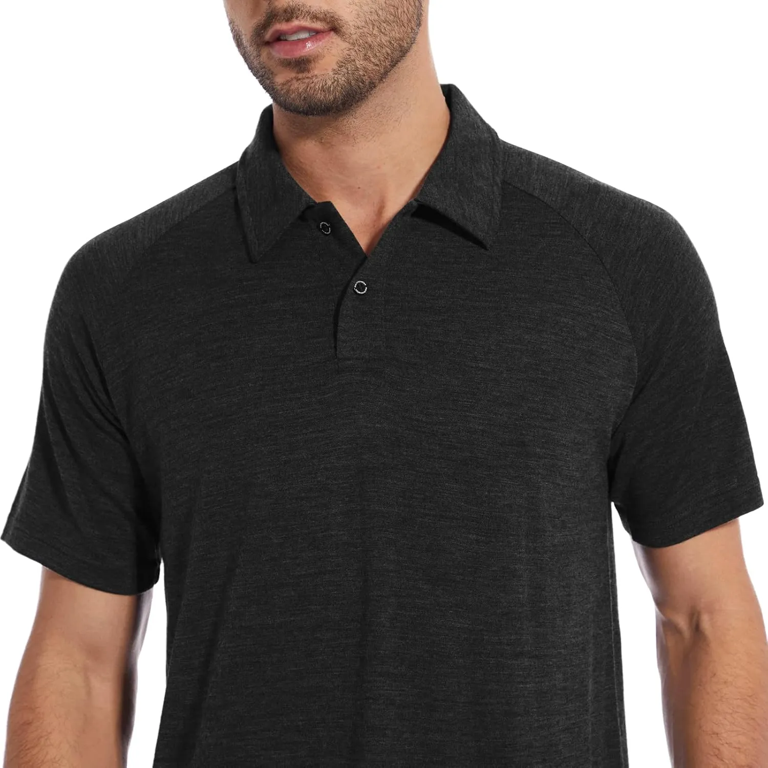 MERINNOVATION Merino Wool Polo Shirts Men - 100% Merino Wool Shirts for Men Short Sleeve Wicking Base Layer