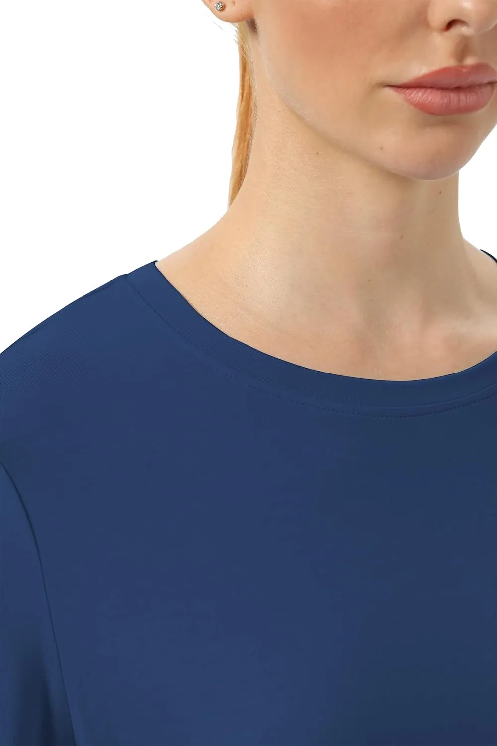 Mippo Cropped Long Sleeve Tops Workout Athletic Yoga Gym Crop Tops for Women Loose Fit
