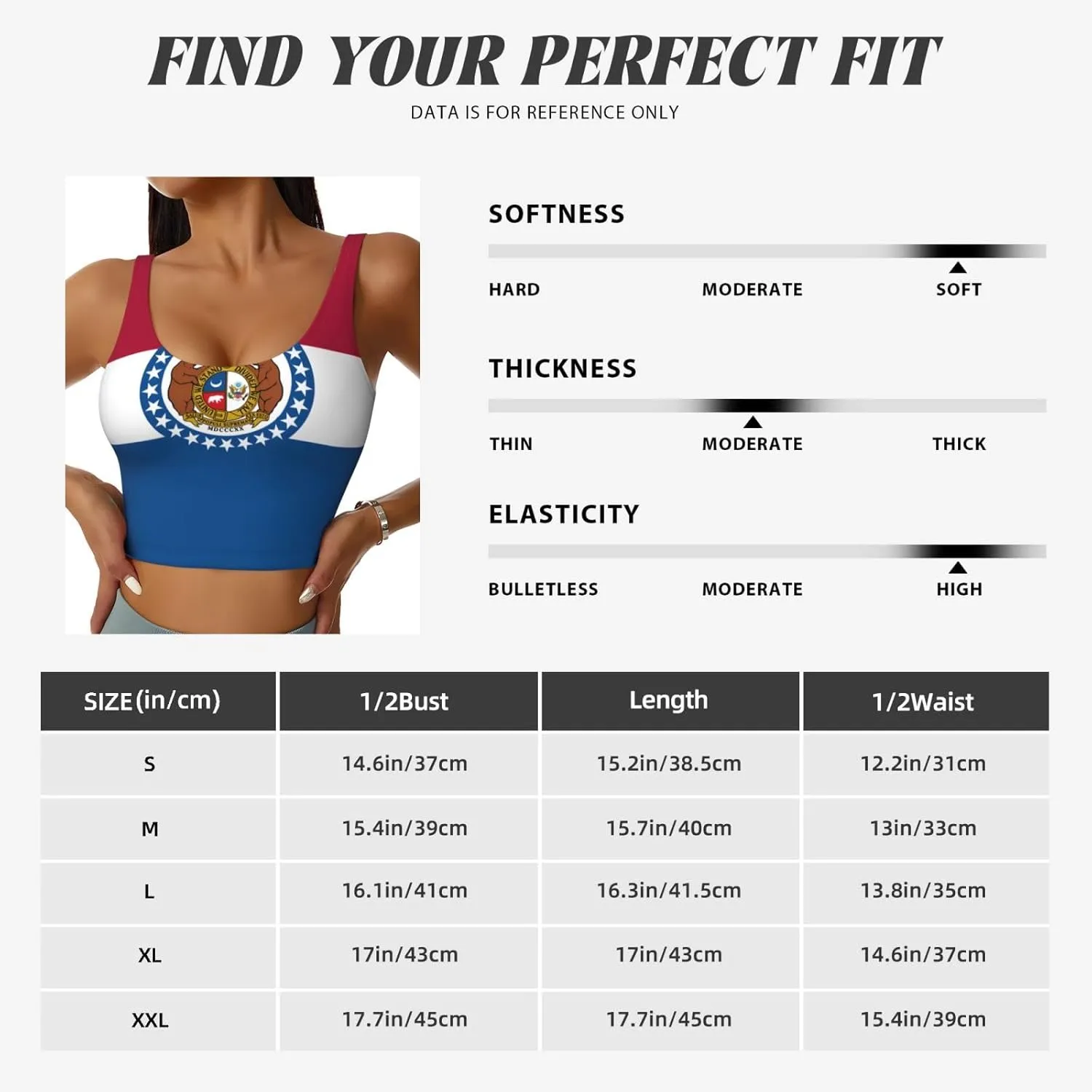 Missouri State Flag Women's Sexy Sports Vest Sleeveless Athletic Gym T-Shirts Vest U-Shaped Back Quick Dry Top