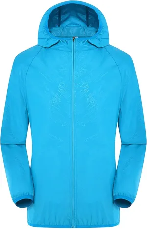 Miyaomn Outdoor Hiking Long Rain Jackets for Women Ripstop Water Resistant Hooded Lightweight Windbreaker Softshell Overcoats
