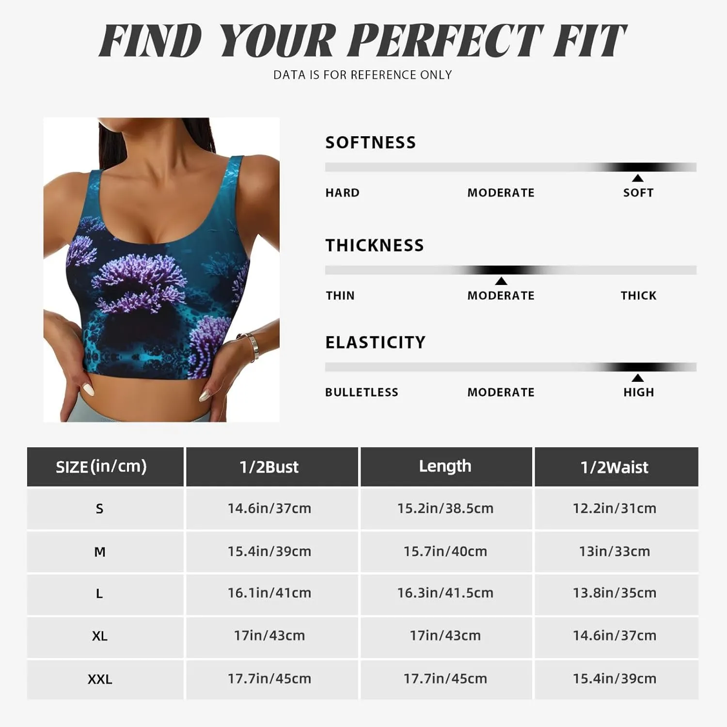 Mysterious Underwater Women's Sexy Sports Vest Sleeveless Athletic Gym T-Shirts Vest U-Shaped Back Quick Dry Top