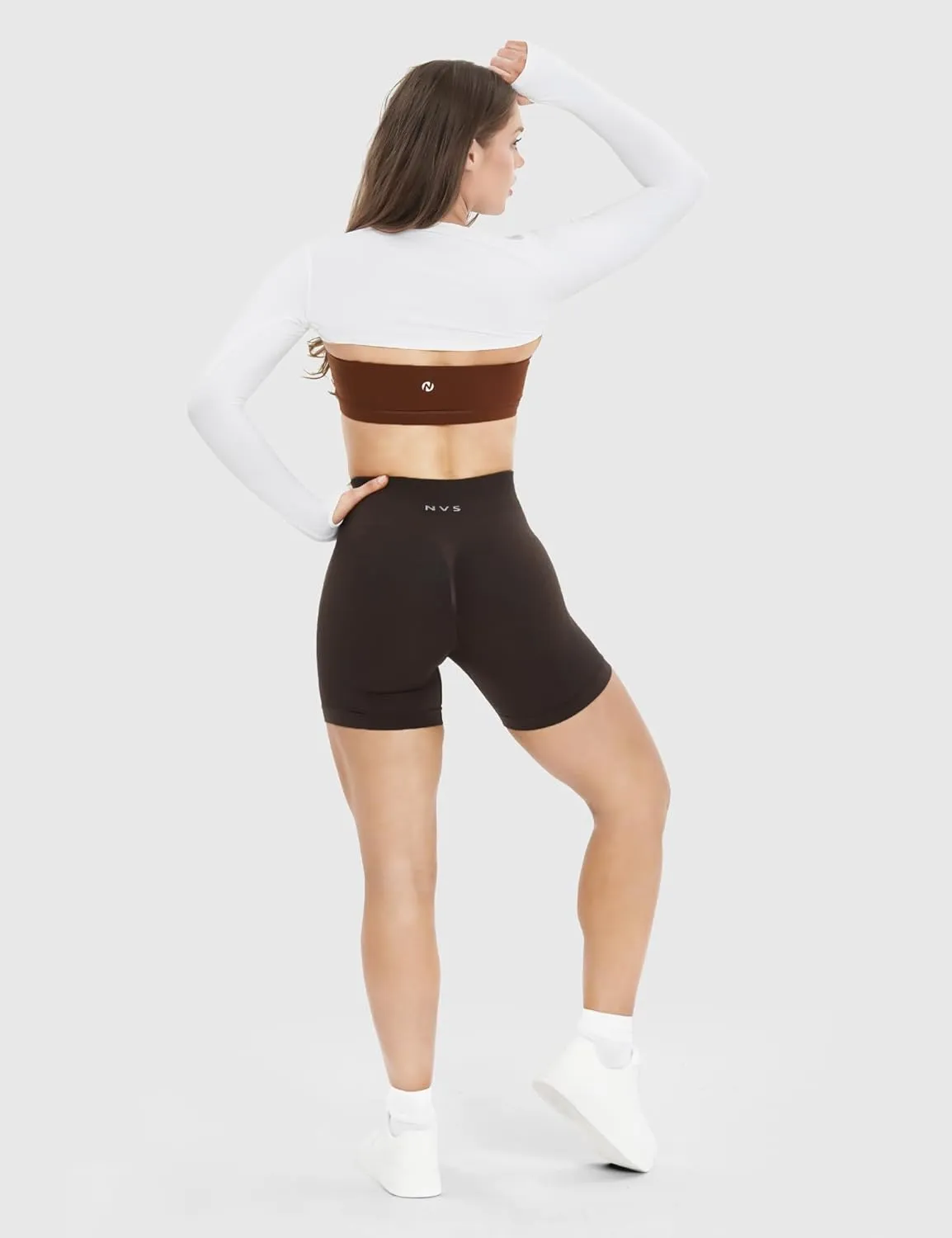 NVS Women Long Sleeve Bolero Open Front Workout Cropped Shirts Yoga Sports Shrug
