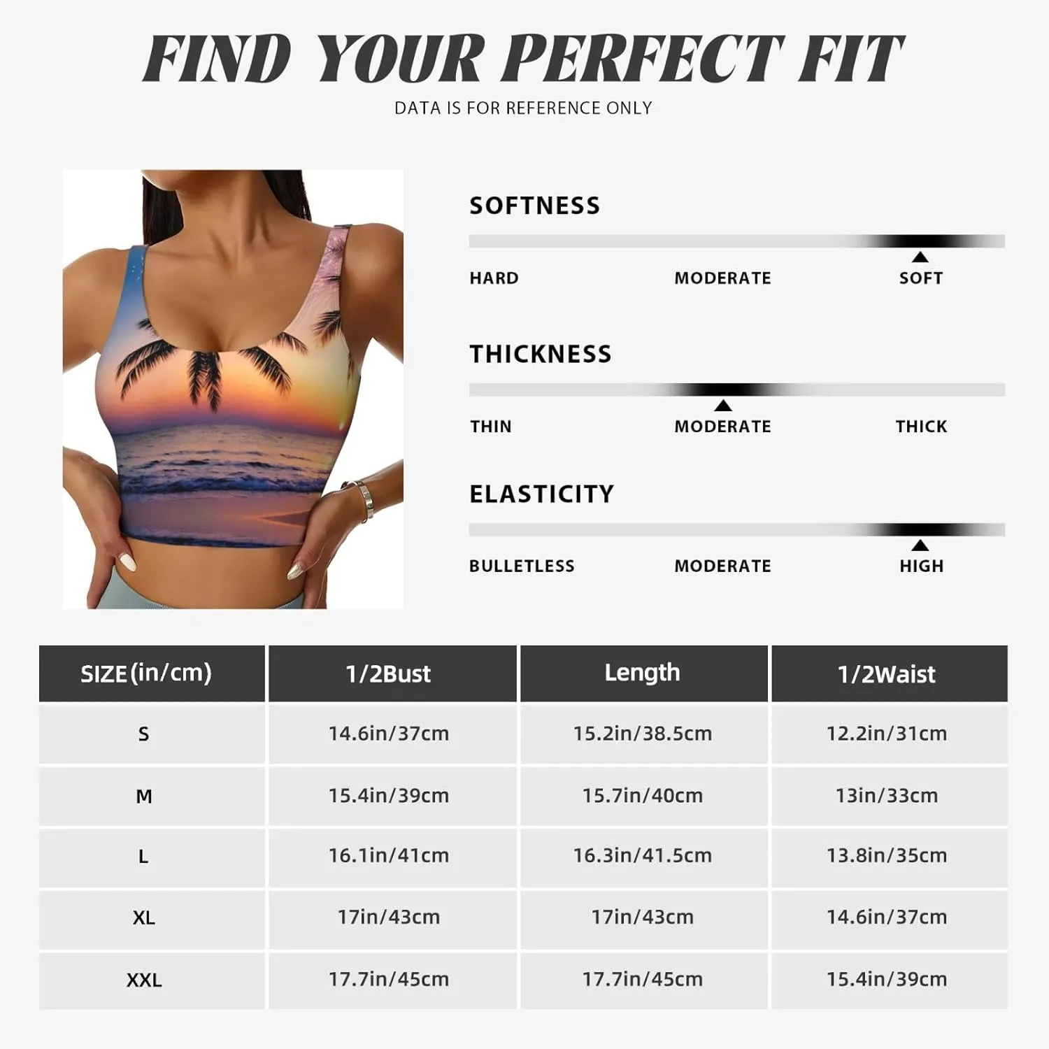Palm Tree Golden Sunset Women's Sexy Sports Vest Sleeveless Athletic Gym T-Shirts Vest U-Shaped Back Quick Dry Top