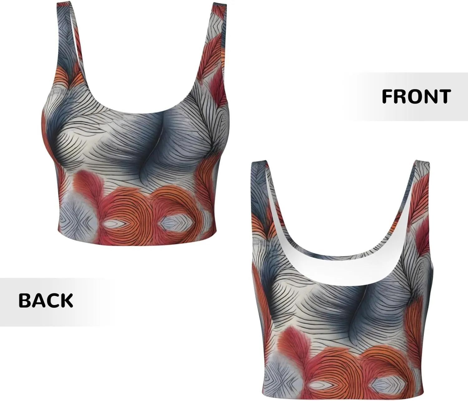 Plume Women's Sexy Sports Vest Sleeveless Athletic Gym T-Shirts Vest U-Shaped Back Quick Dry Top