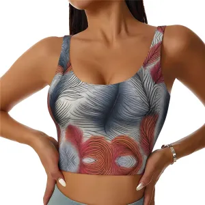 Plume Women's Sexy Sports Vest Sleeveless Athletic Gym T-Shirts Vest U-Shaped Back Quick Dry Top