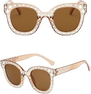 Retro Glasses Dazzling Colorful Accessories Sunglasses Street Shoot Versatile Female