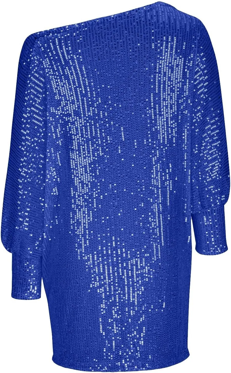 Sparkly Dresses for Women Women's Fashion Dresses Slant Shoulder Long Sleeve Dresses Solid Color Sexy Dresses