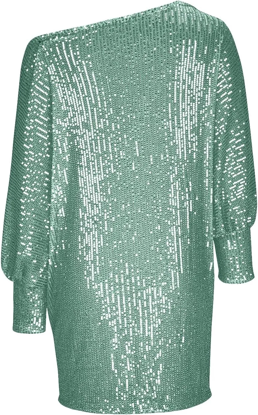 Sparkly Dresses for Women Women's Fashion Dresses Slant Shoulder Long Sleeve Dresses Solid Color Sexy Dresses