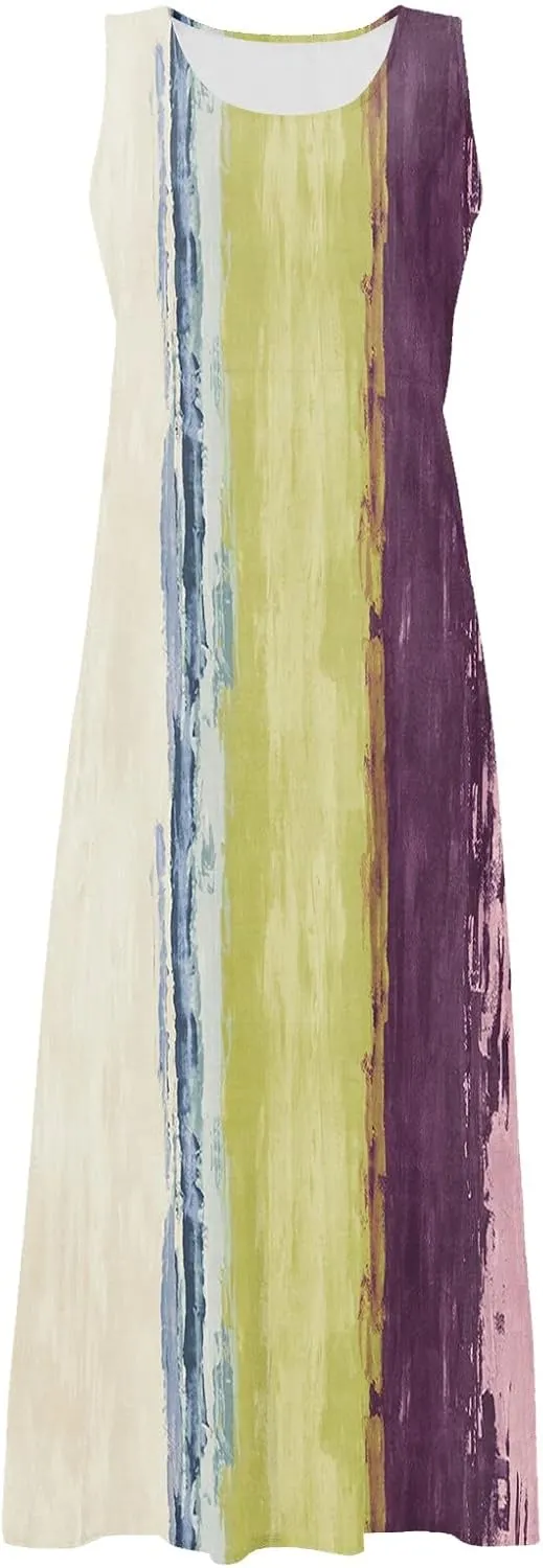 Summer Dresses for Women 2024 Sleeveless Dress Sun Dresses Women Petite Sundresses for Women Midi Dresses for Women