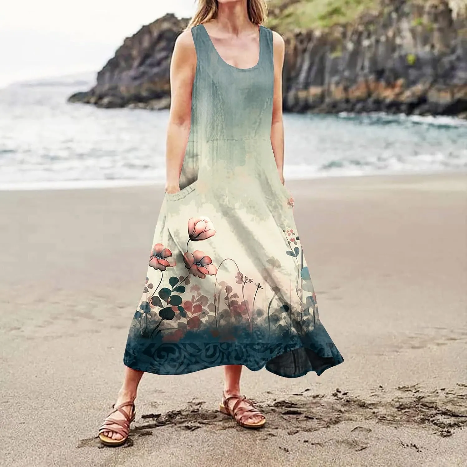 Summer Dresses for Women 2024 Sleeveless Dresses for Women 2024 Sun Dress Petite Sundresses for Women Women Dresses