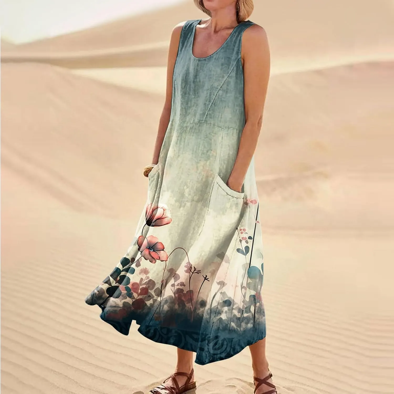 Summer Dresses for Women 2024 Sleeveless Dresses for Women 2024 Sun Dress Petite Sundresses for Women Women Dresses