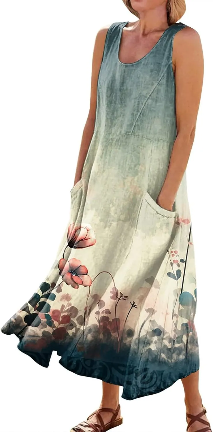 Summer Dresses for Women 2024 Sleeveless Dresses for Women 2024 Sun Dress Petite Sundresses for Women Women Dresses