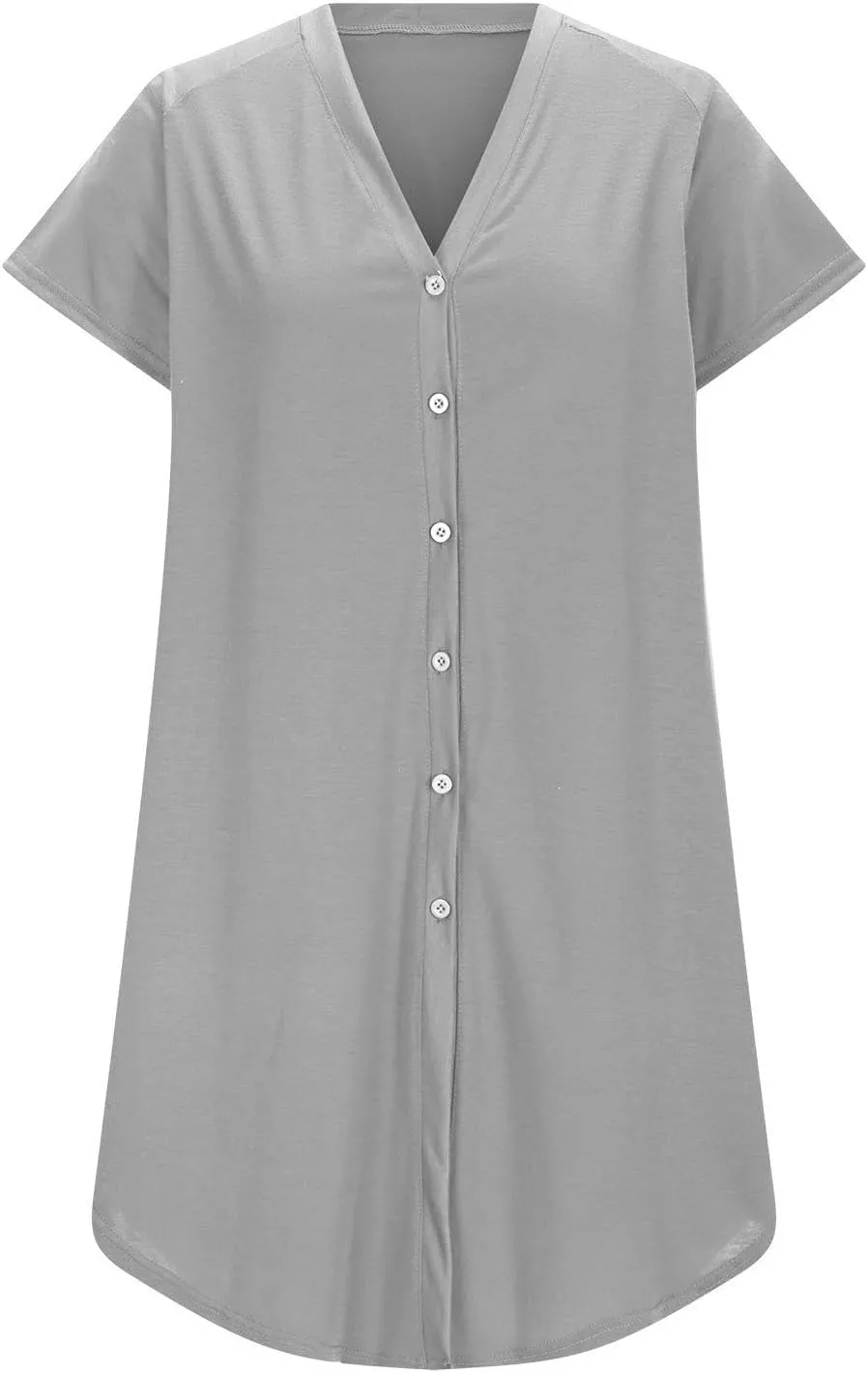 Summer Dresses for Women 2025,Button Down Shift Dresses Beach Vacation Fashion Sun Dresses Short Sleeve midi Dresses