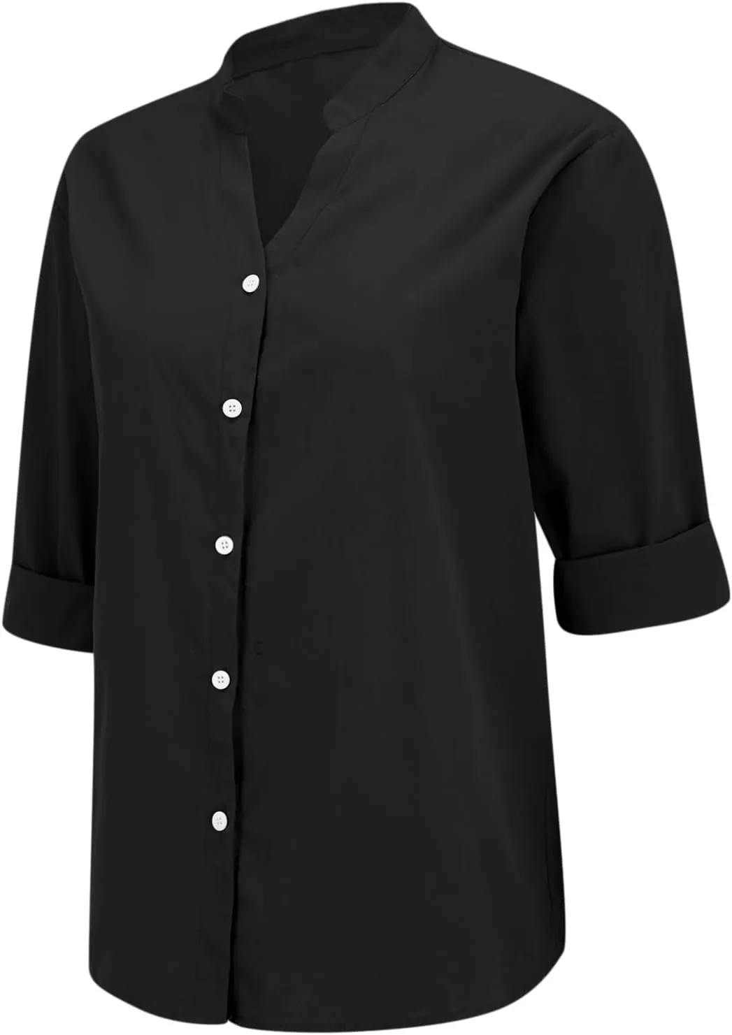 Summer Linen Tops for Women 2025 Trendy Plus Size Button Down Cotton Shirt Short Sleeve V Neck Boho Clothes Outfits