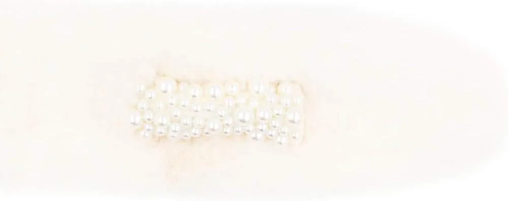 surell Faux Fur Pull-Through Scarf with Pearl Detail - Womens Neck Trim Scarves Neck Loop