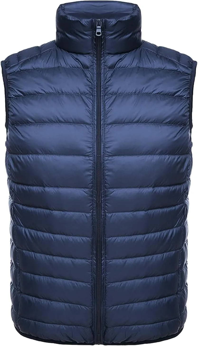 Thatrich Mens Puffer Vest Lightweight Insulated Puffy Vests Sleeveless Down Jackets Padded Warm Gilet Casual Loose Outerwears