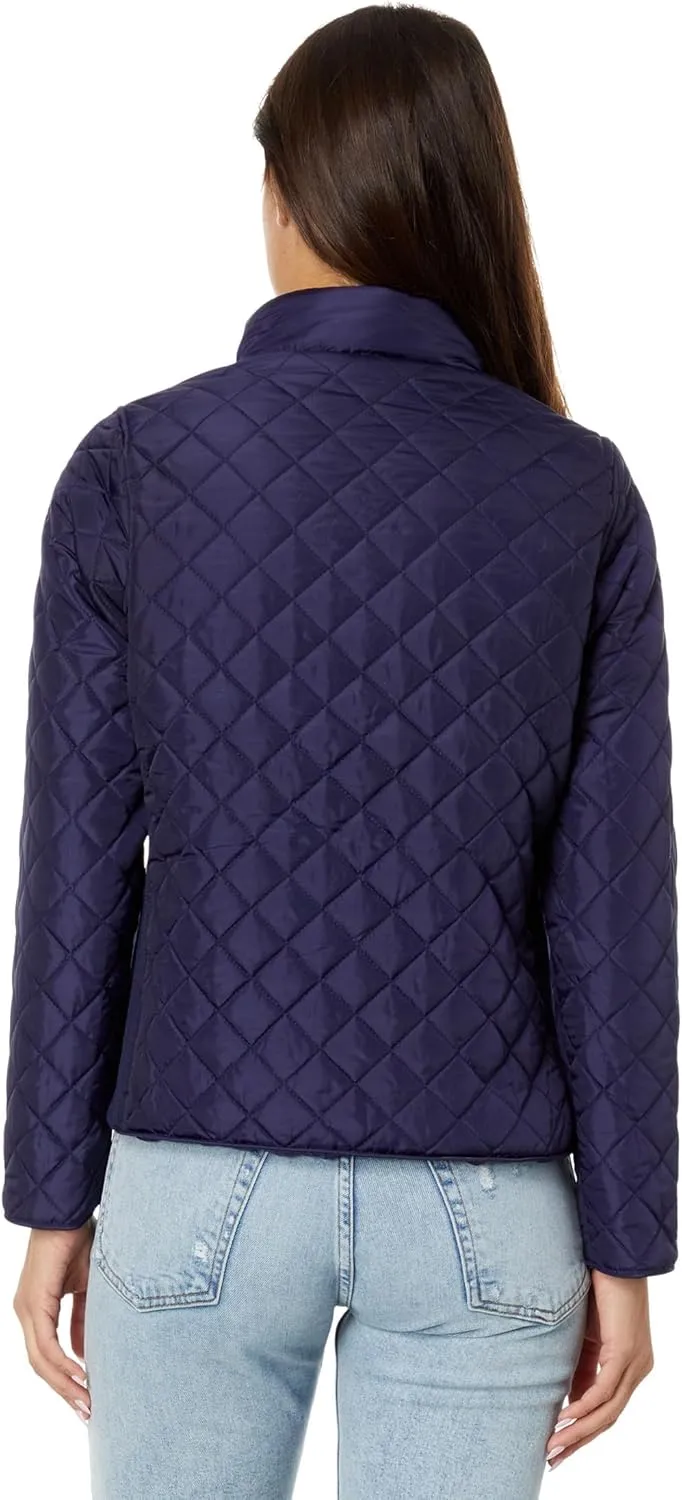 U.S. POLO ASSN. Quilted Moto Jacket with Cozy Faux Fur Lining And Rib Trim