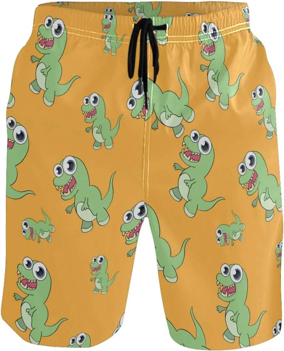 visesunny Fashion Cool Style Men's Beach Shorts Swim Trunks Quick Dry Casual Polyester Swim Shorts with Pockets S-XXL