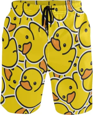 visesunny Fashion Cool Style Men's Beach Shorts Swim Trunks Quick Dry Casual Polyester Swim Shorts with Pockets S-XXL