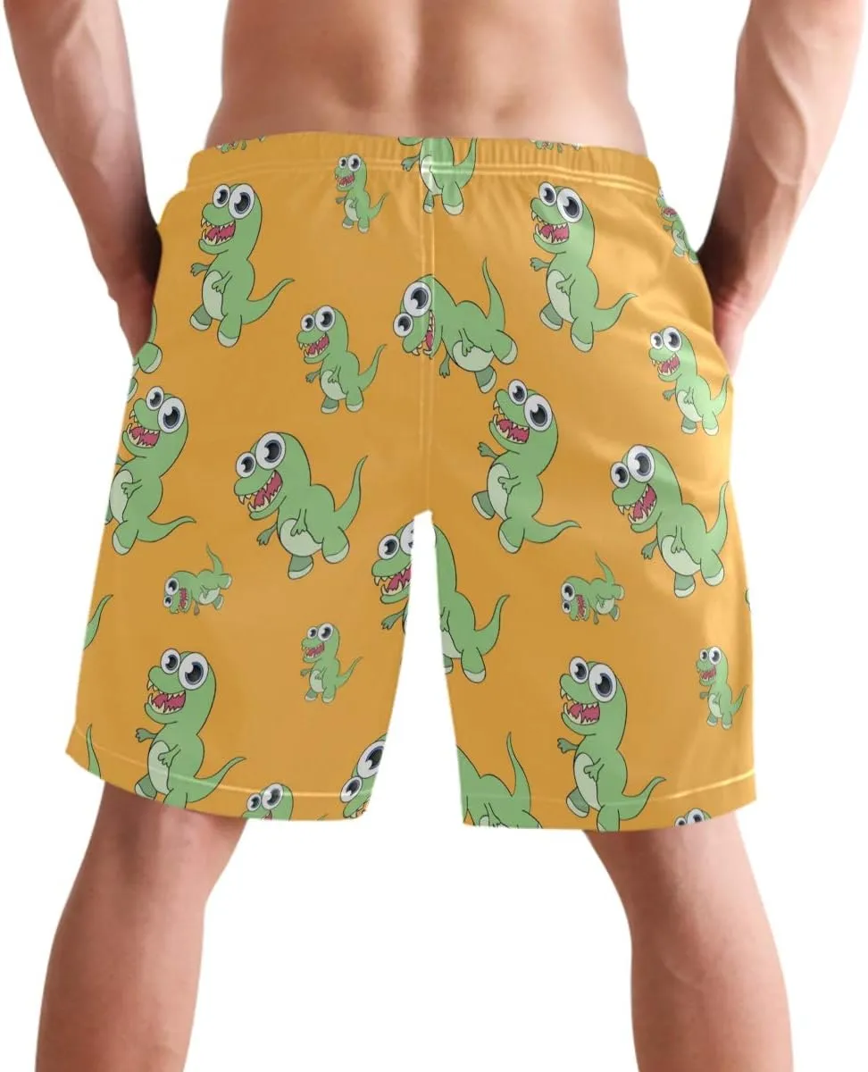 visesunny Fashion Cool Style Men's Beach Shorts Swim Trunks Quick Dry Casual Polyester Swim Shorts with Pockets S-XXL