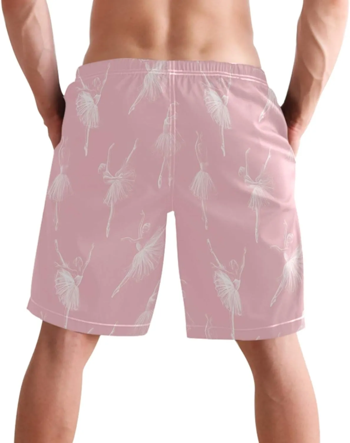 visesunny Fashion Funny Style Men's Beach Shorts Swim Trunks Quick Dry Casual Polyester Swim Shorts with Pockets S-XXL
