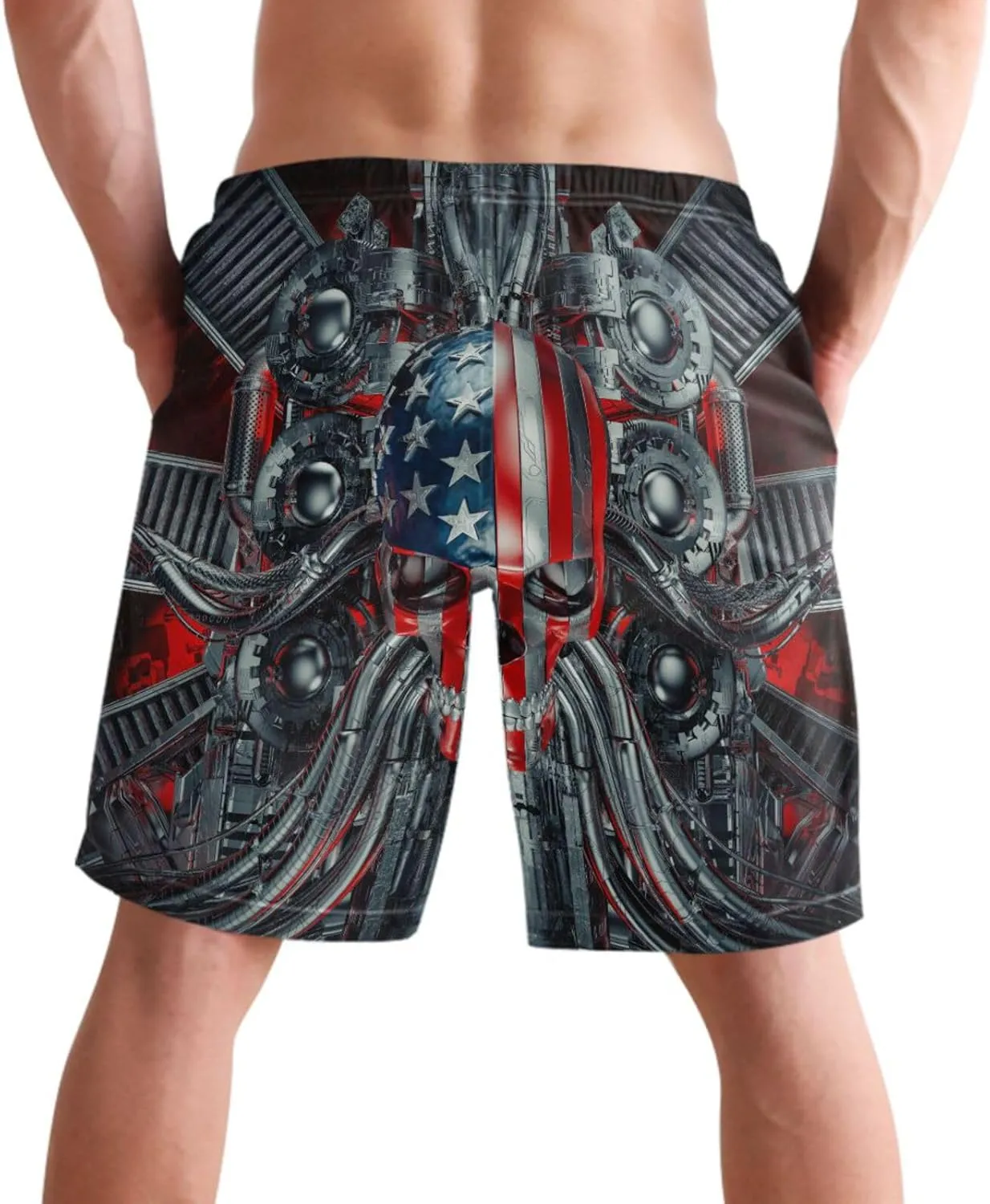 visesunny Fashion Men's Novelty Swim Trunks Quick Dry Swimwear Summer Beach Sports Board Shorts Floral Bathing Suit