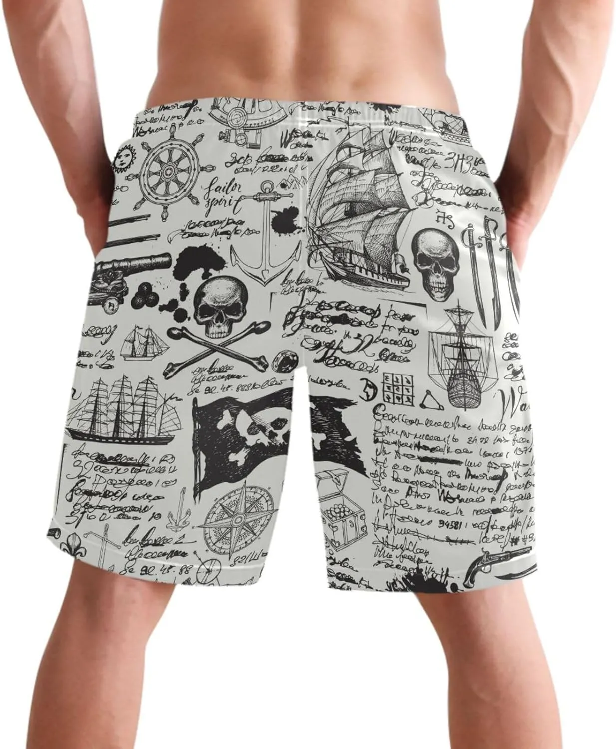 visesunny Fashion Men's Novelty Swim Trunks Quick Dry Swimwear Summer Beach Sports Board Shorts Floral Bathing Suit