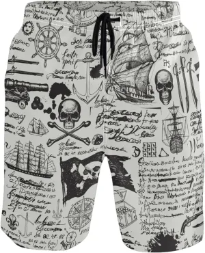 visesunny Fashion Men's Novelty Swim Trunks Quick Dry Swimwear Summer Beach Sports Board Shorts Floral Bathing Suit