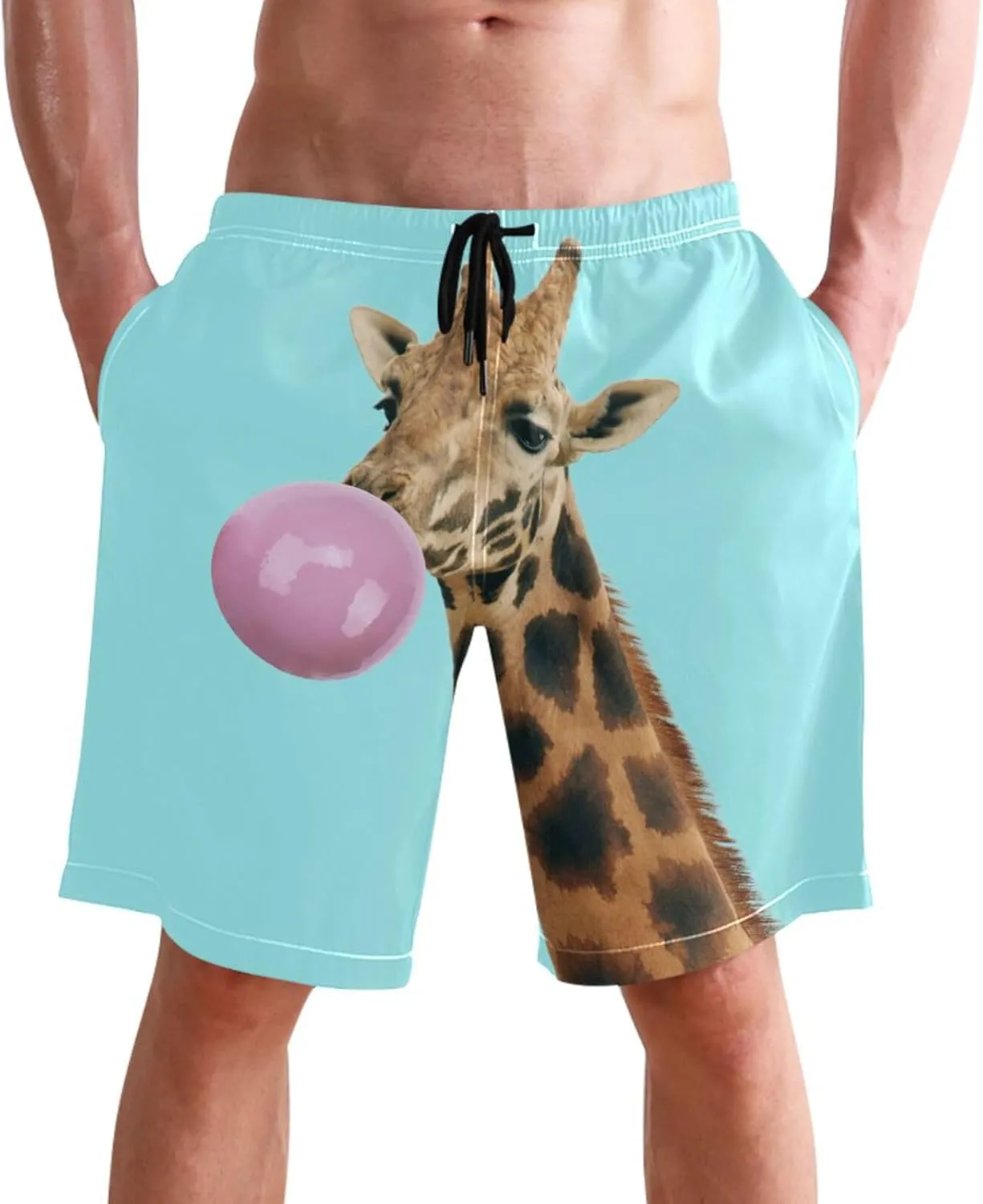 visesunny Men's Novelty Beach Shorts Quick Dry Swimwear Sports Running Swim Board Shorts Bathing Suits Mesh Lining