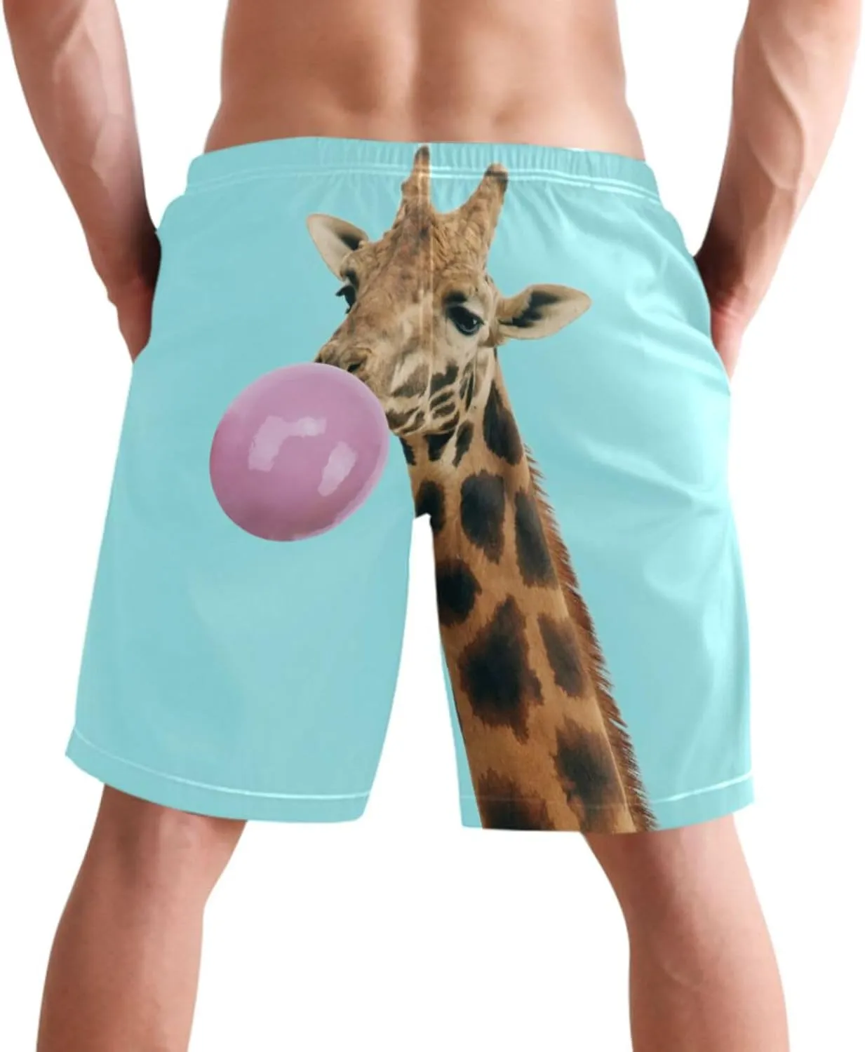 visesunny Men's Novelty Beach Shorts Quick Dry Swimwear Sports Running Swim Board Shorts Bathing Suits Mesh Lining