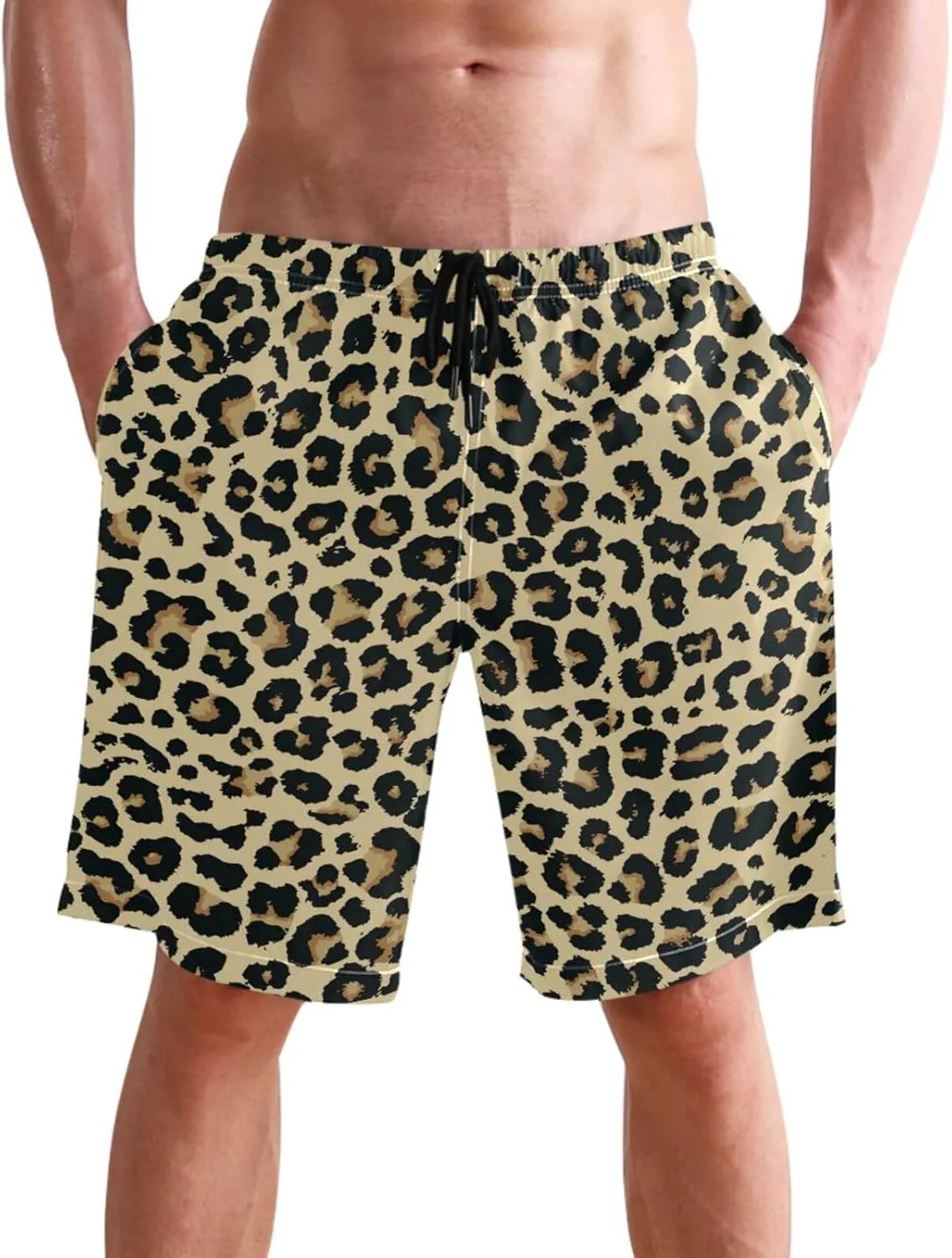 visesunny Men's Novelty Beach Shorts Quick Dry Swimwear Sports Running Swim Board Shorts Bathing Suits Mesh Lining