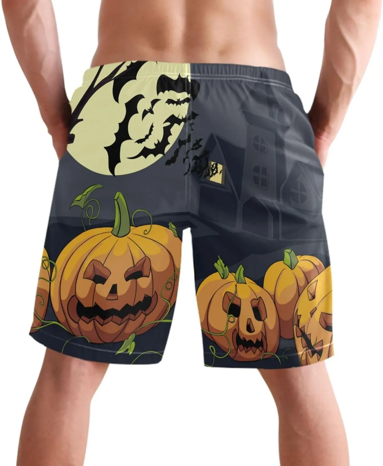 visesunny Men's Novelty Beach Shorts Quick Dry Swimwear Sports Running Swim Board Shorts Bathing Suits Mesh Lining