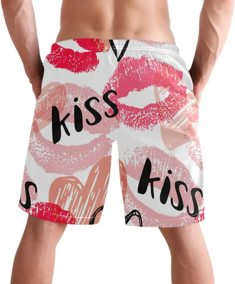 visesunny Men's Novelty Beach Shorts Soft Swimwear Sports Running Swim Board Shorts Bathing Suits Mesh Lining