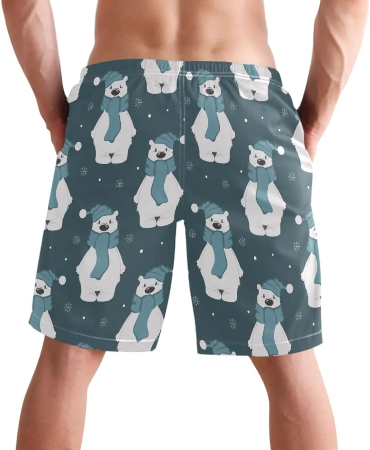 visesunny Mens Swim Trunks with Mesh Lining Lightweight Quick Dry Holiday Beach Swim Suits Board Shorts for Men